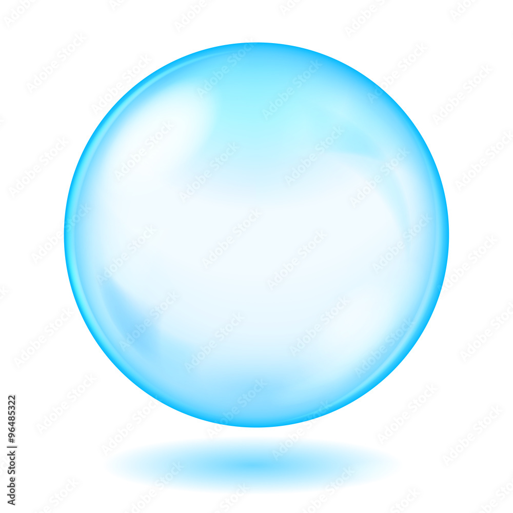 Big blue transparent glass sphere. Transparency only in vector Big blue transparent glass sphere. Transparency only in vector
