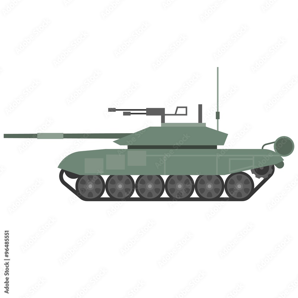 Fototapeta premium Vector tank t90, flat design