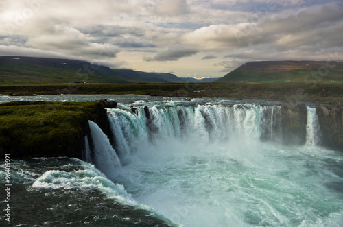 Godafoss waterfall or waterfall of the gods  north Iceland