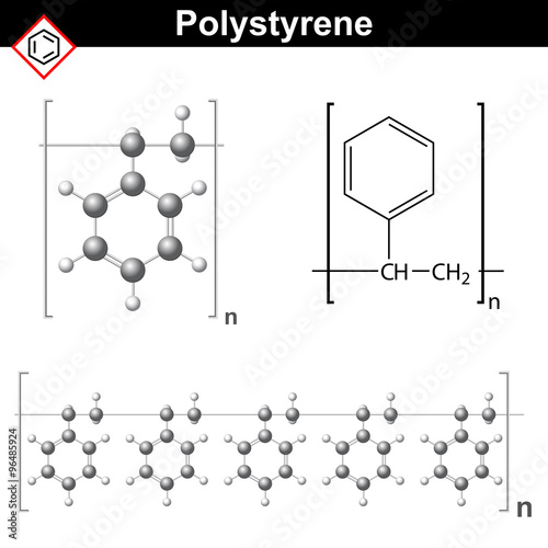 Polystyrene polymer chemical structure