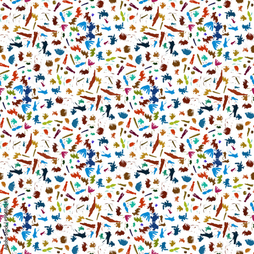 Pattern of chaotic color strokes