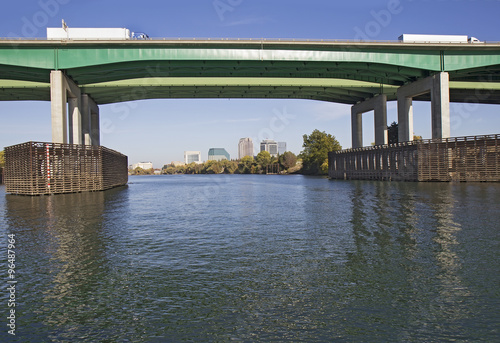 Pioneer Memorial Bridge and downtown Sacramento in far backgroun © Sarah Jane