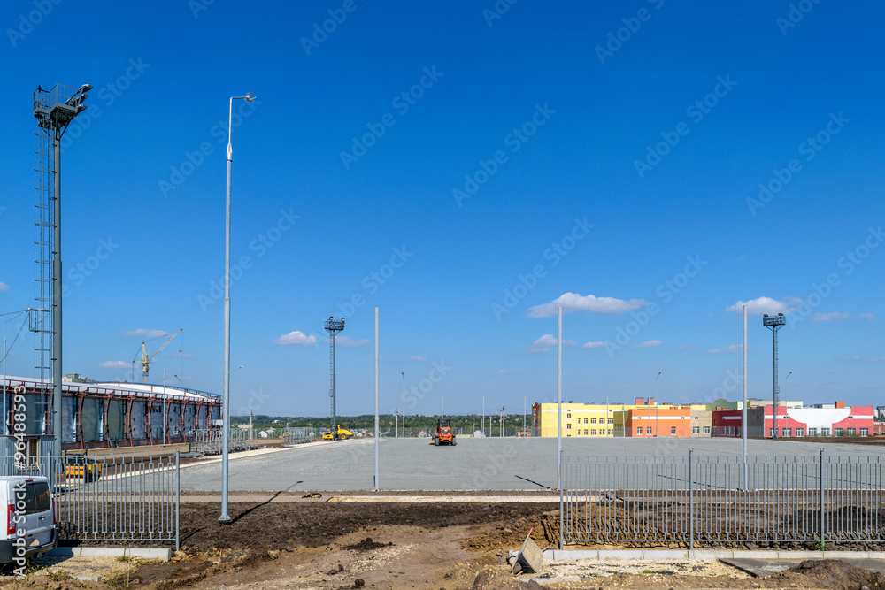 Construction of indoor training rink