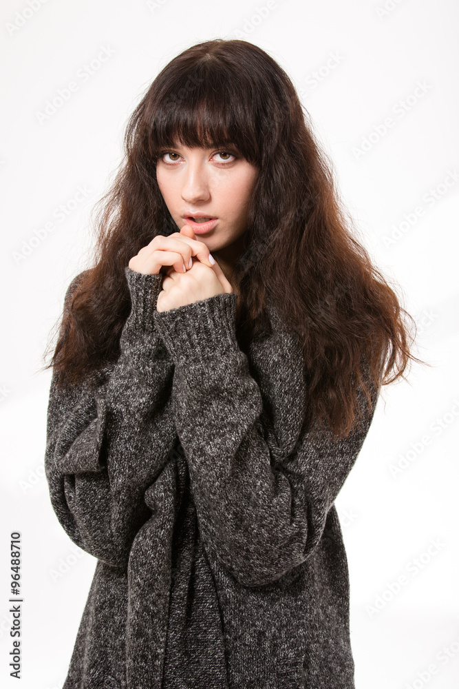 Portrait of a young woman looking at camera Portrait of a young woman looking at camera