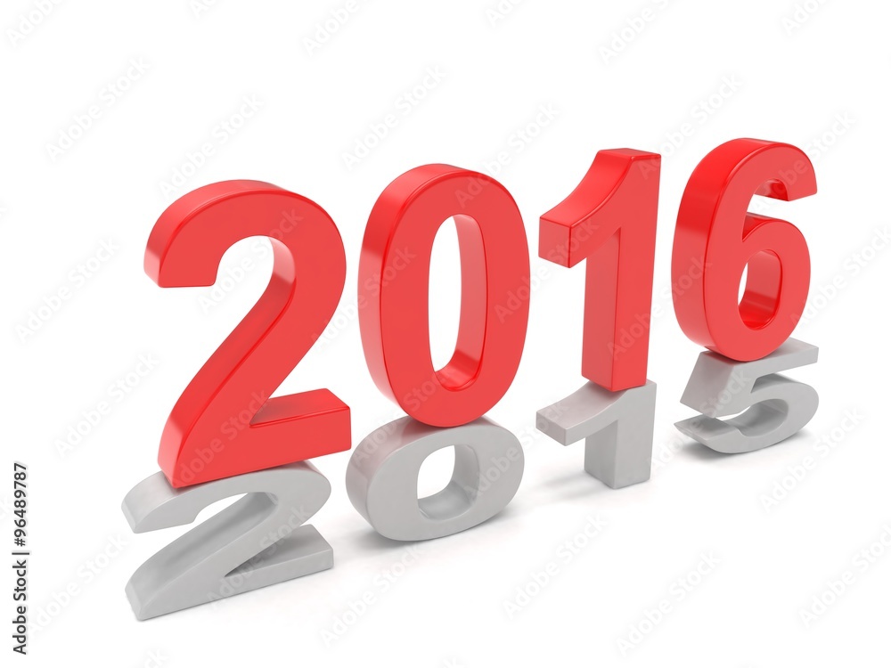 2015-2016 change new year 2016 isolated 2015-2016 change new year 2016 isolated