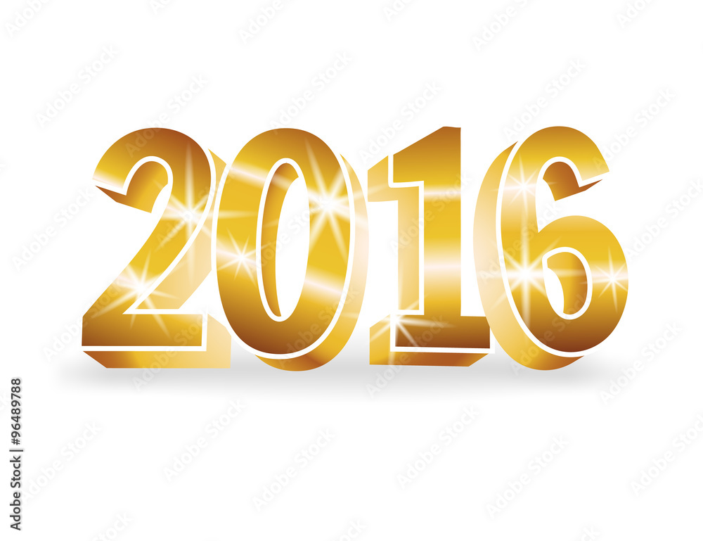 Vector gold 2016 numbers. Vector gold 2016 numbers.