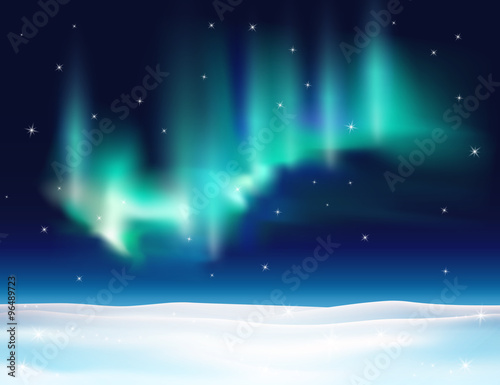 Northern lights background vector illustration.
