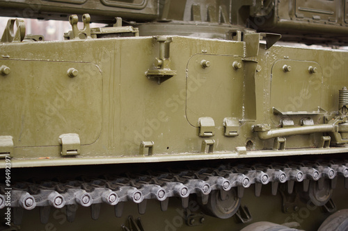 Part of the tank tracks.
