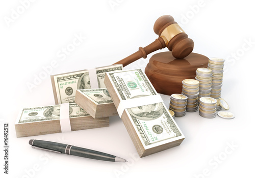 Concept 3d rendering Auction of Investment with a lot of money 1