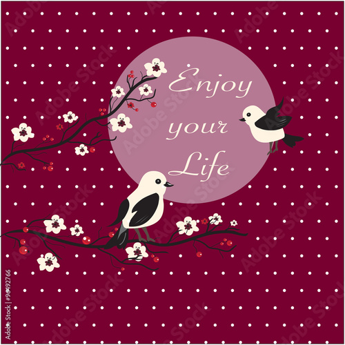 cute birds card