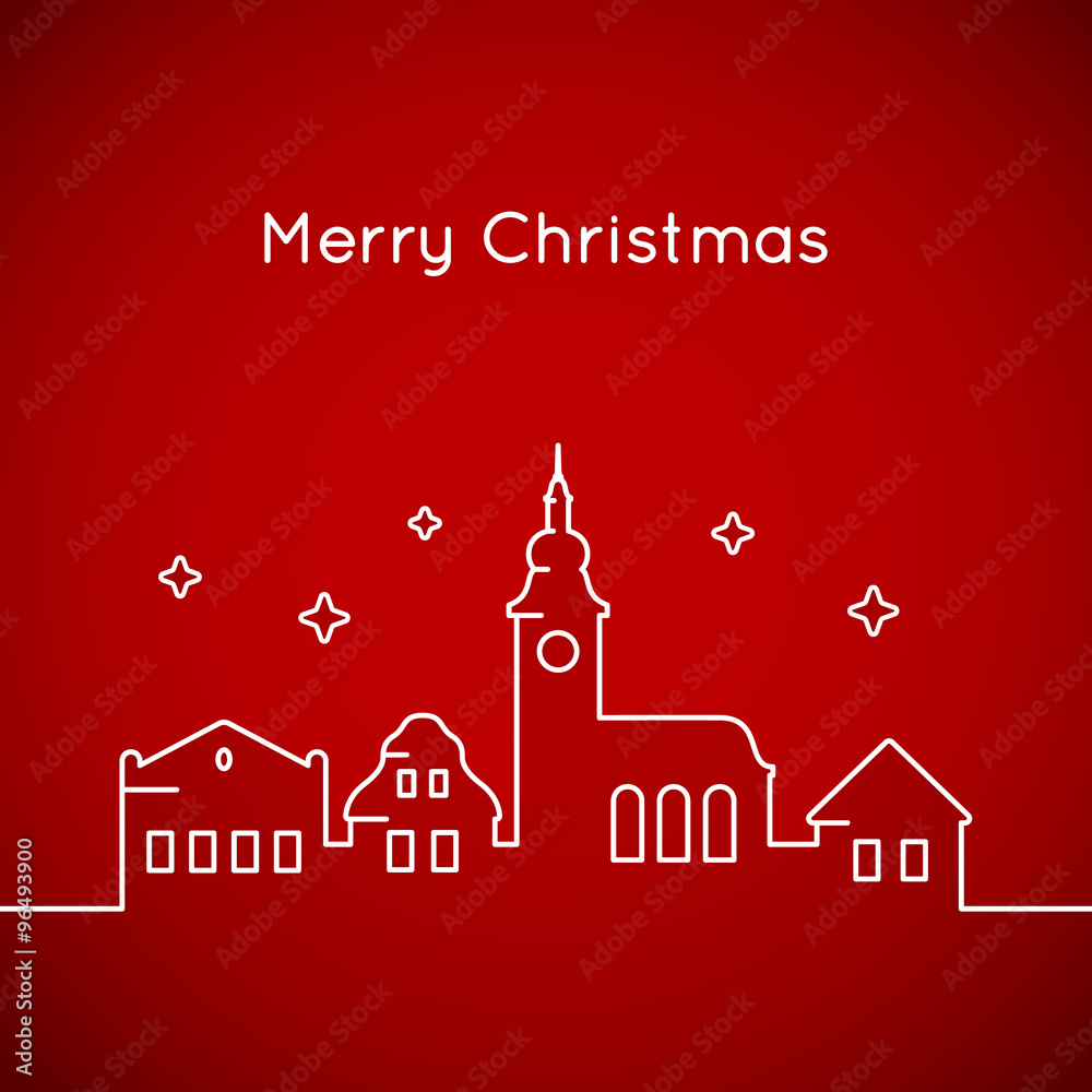 Christmas card - old town Christmas card - old town