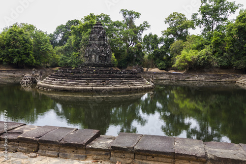 Temple lake in Angkor Wat, Cambodia