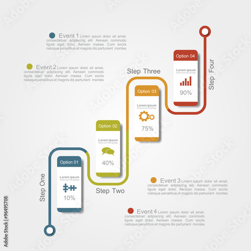 Infographic report template. Vector illustration