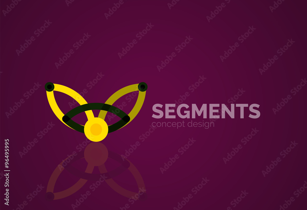 Fototapeta premium Vector outline minimal abstract geometric logo