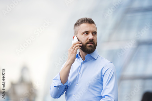 Man with smart phone
