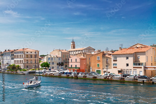 old harbor with boats Martigues, Provence,  France