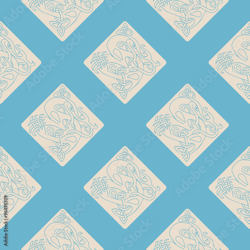 Seamless background with Celtic art and ethnic ornaments for your design
