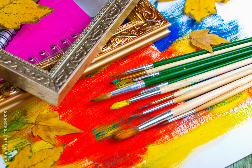 Obraz premium Paints and brushes