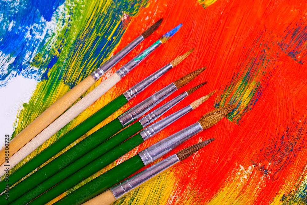 Obraz premium Paints and brushes 