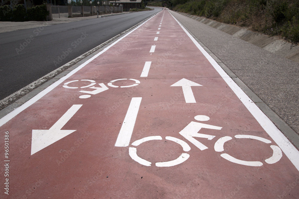 Fototapeta premium Bike Lane Symbol