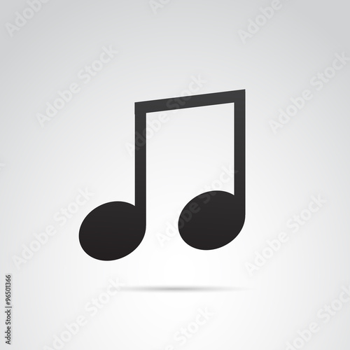 Music note vector icon.