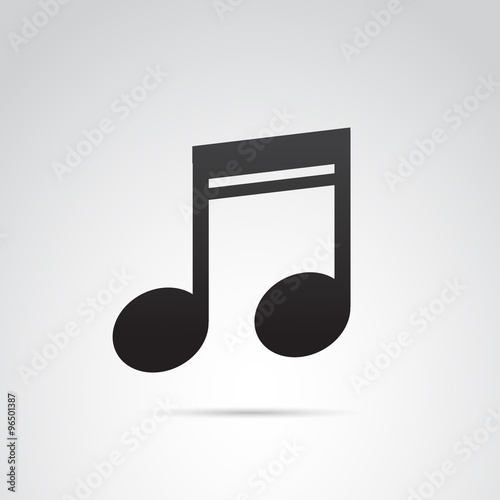 Music note vector icon.