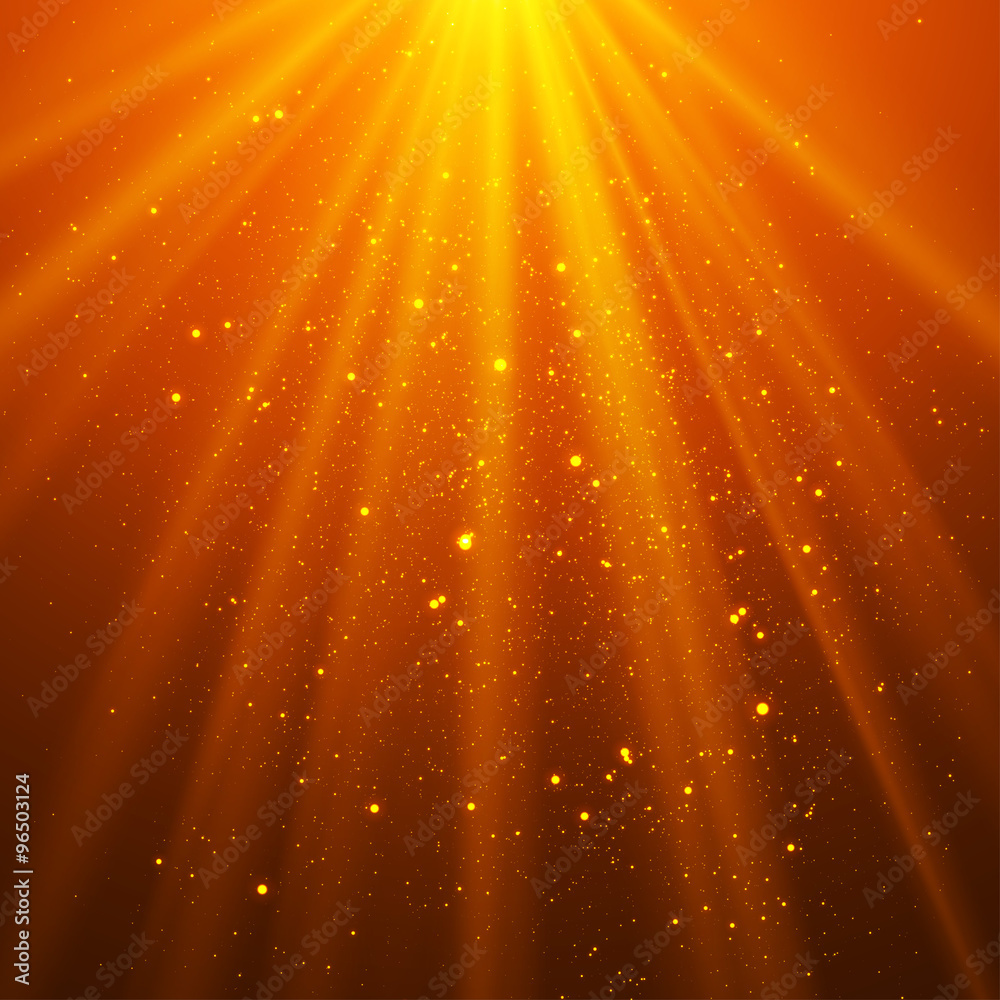 Orange shining light top magic abstract Orange shining light top magic abstract