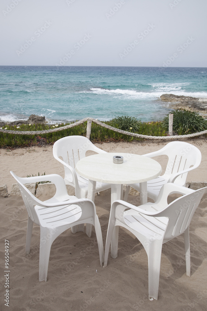 Cafe Table and Chairs, Formentera, Balearic Islands