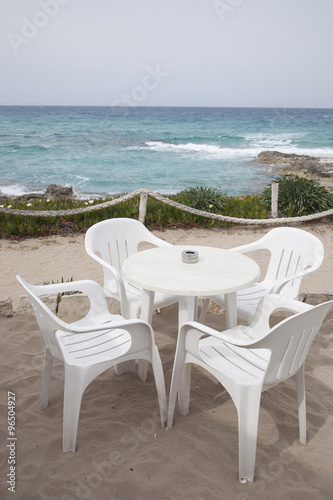 Cafe Table and Chairs, Formentera, Balearic Islands