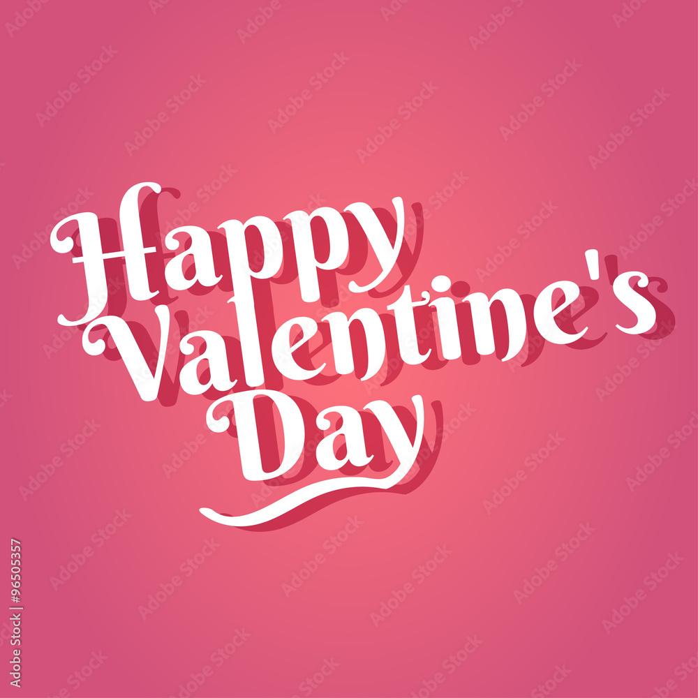 Happy Valentine's greeting card template. Vector