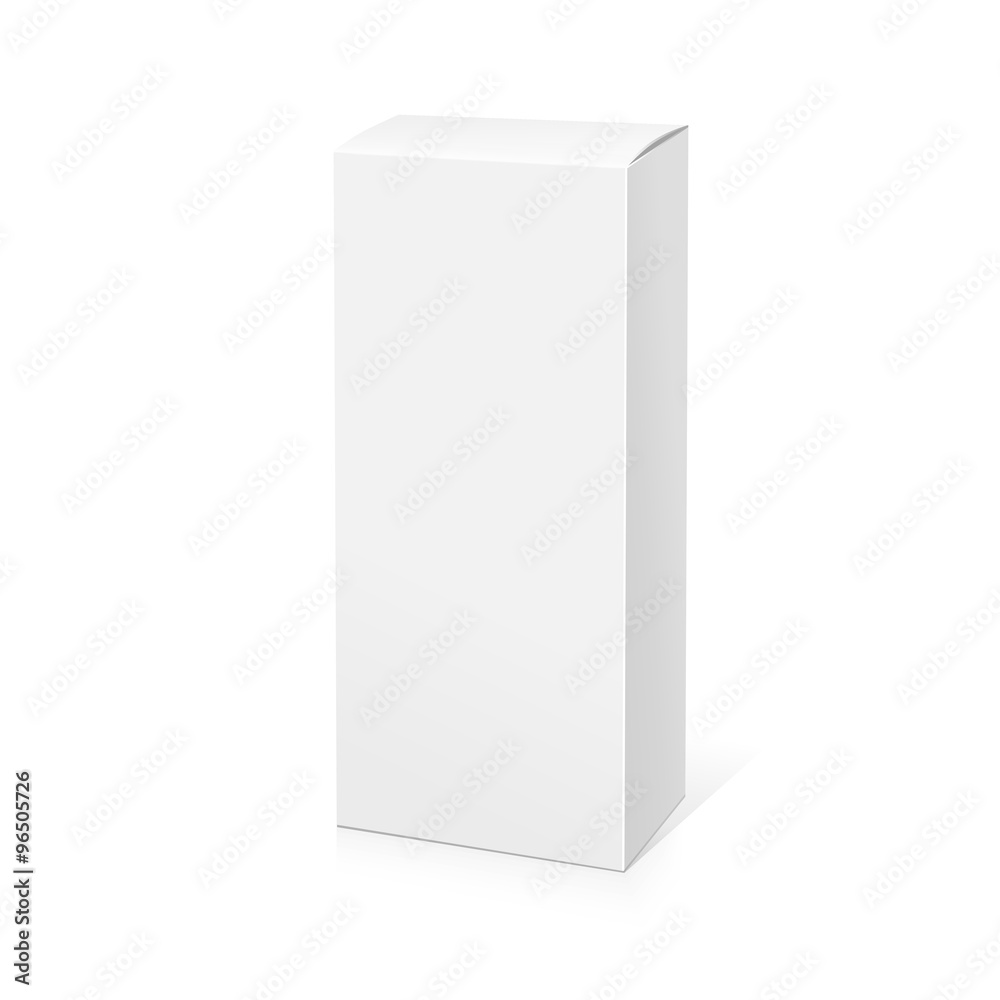 Realistic White Package Box. Realistic White Package Box.