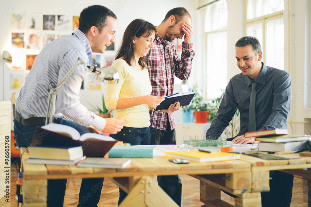 Start up business. Group of young architect at office Start up business. Group of young architect at office