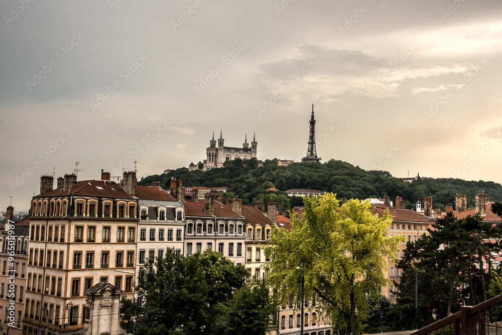 Obraz premium Lyon, colline de Fourvière