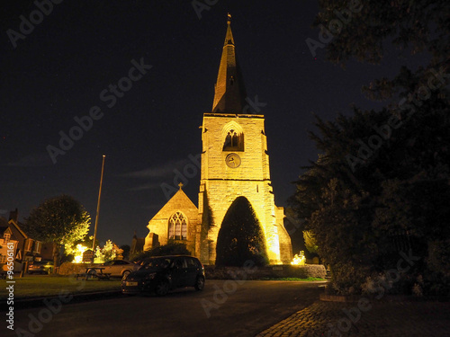 Photography St Mary Magdalene church in Tanworth in Arden at night