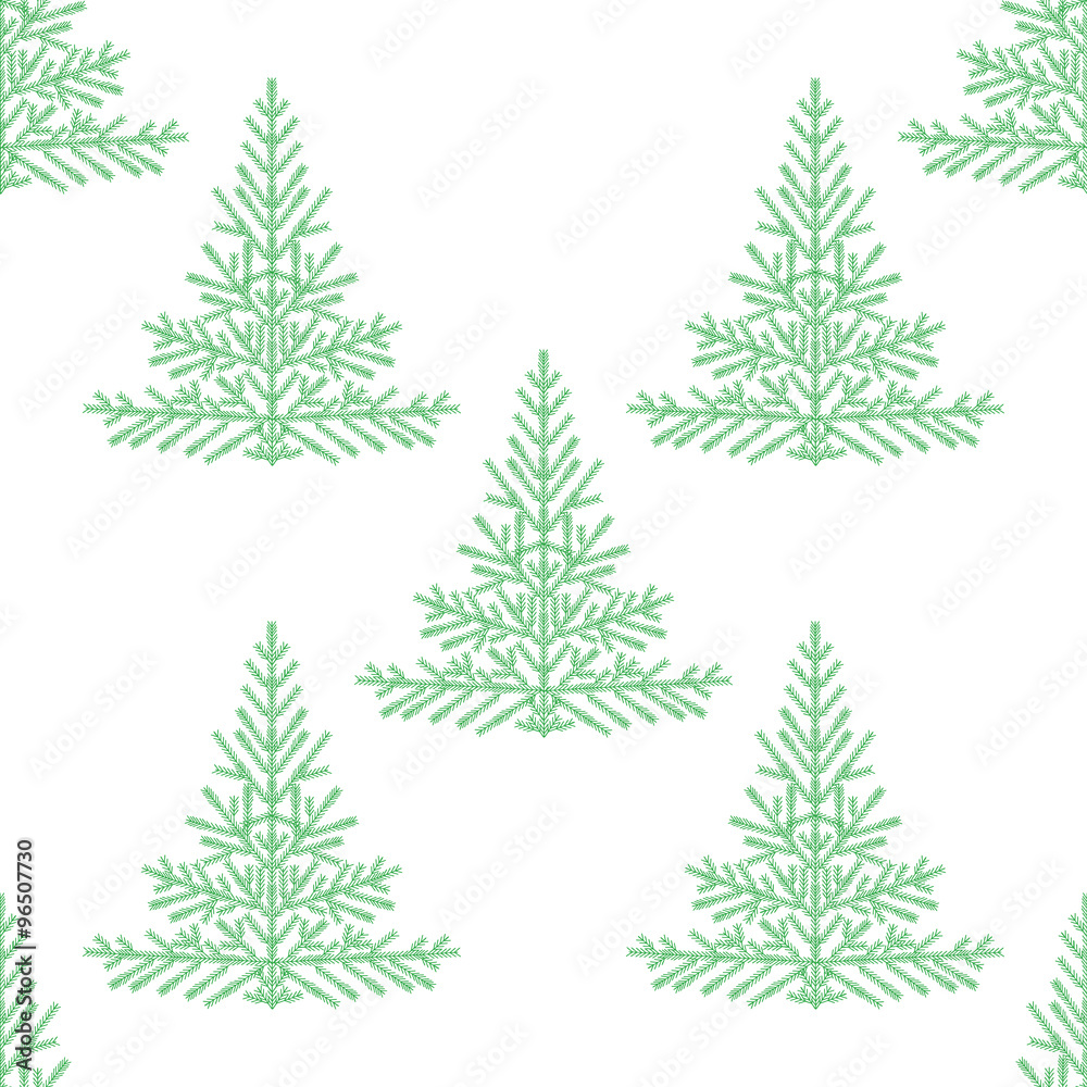 Obraz premium christmas tree seamless pattern