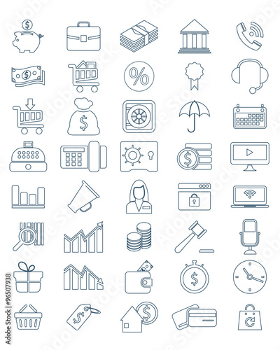 Business and finance icons