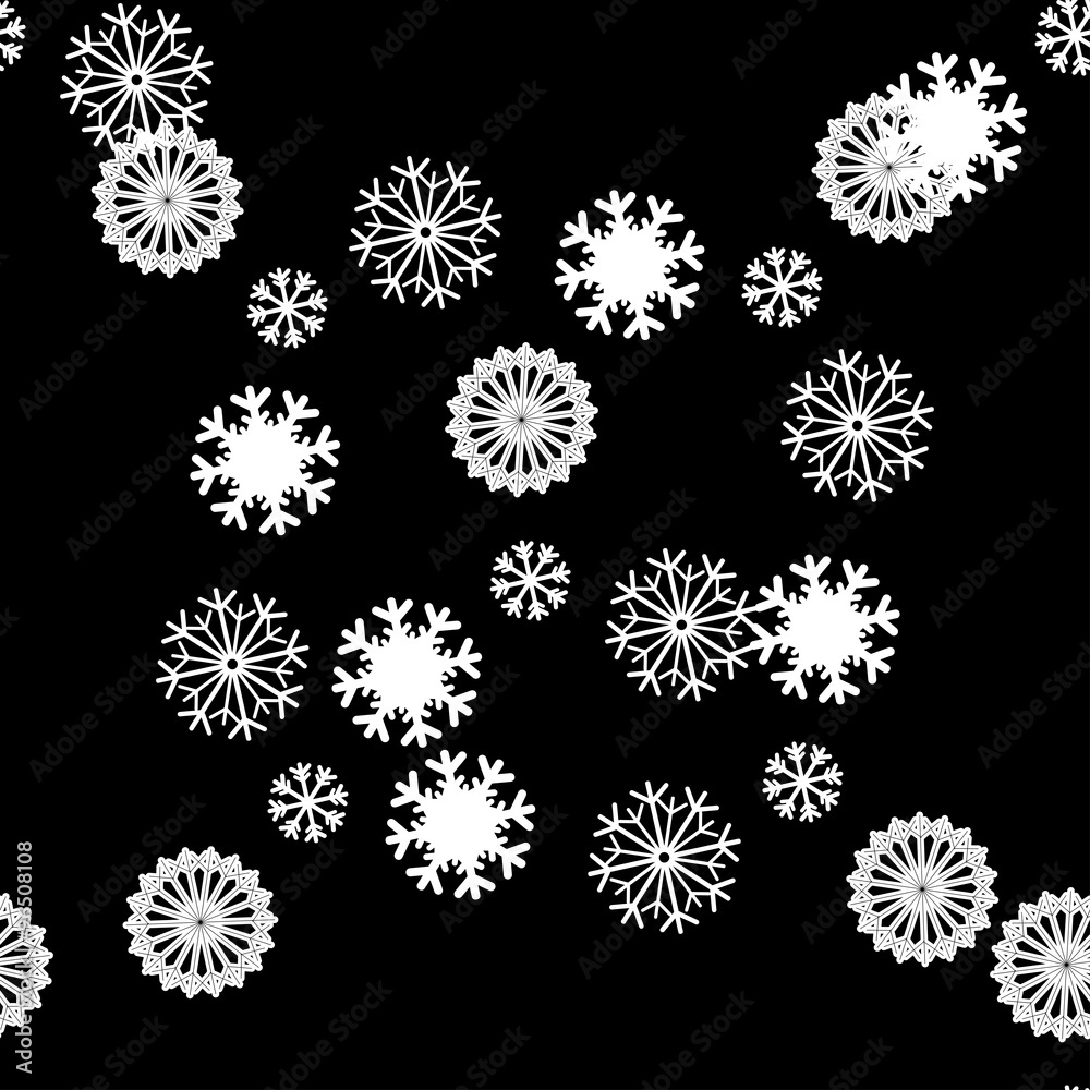 Snowflake vector pattern