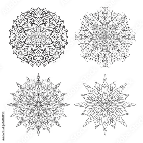 Set openwork snowflakes for your creativity