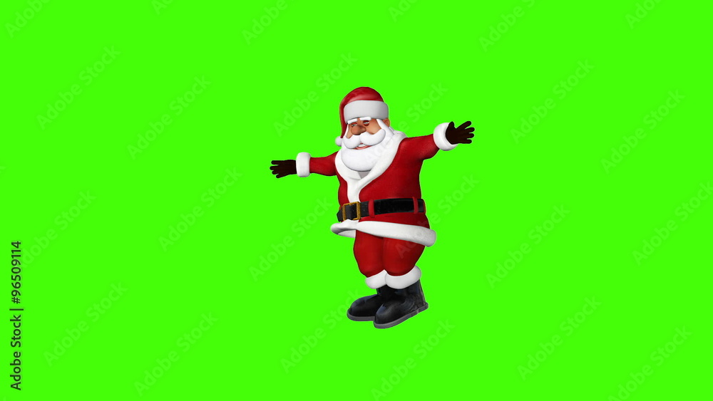 Santa rotating happy, Chroma Key Santa rotating happy, Chroma Key