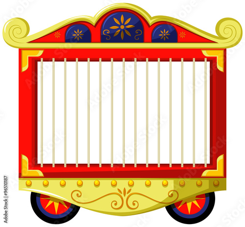 Circus style of animal cage