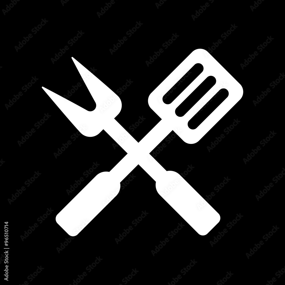 Fototapeta premium The bbq icon. Barbecue and kitchen, cook symbol. Flat Vector