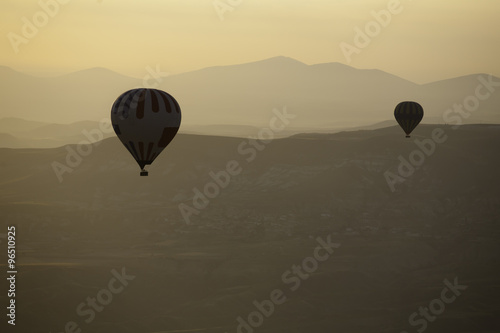 Balloons at sunrise in Cappadocia, Turkey