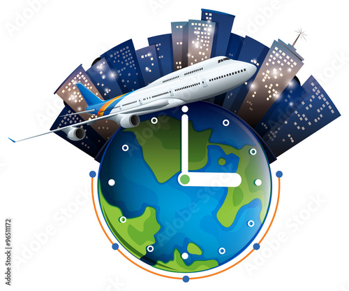 Plane travel around the world