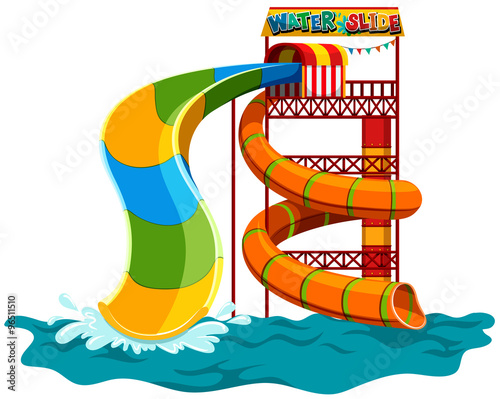 Water slide at the park