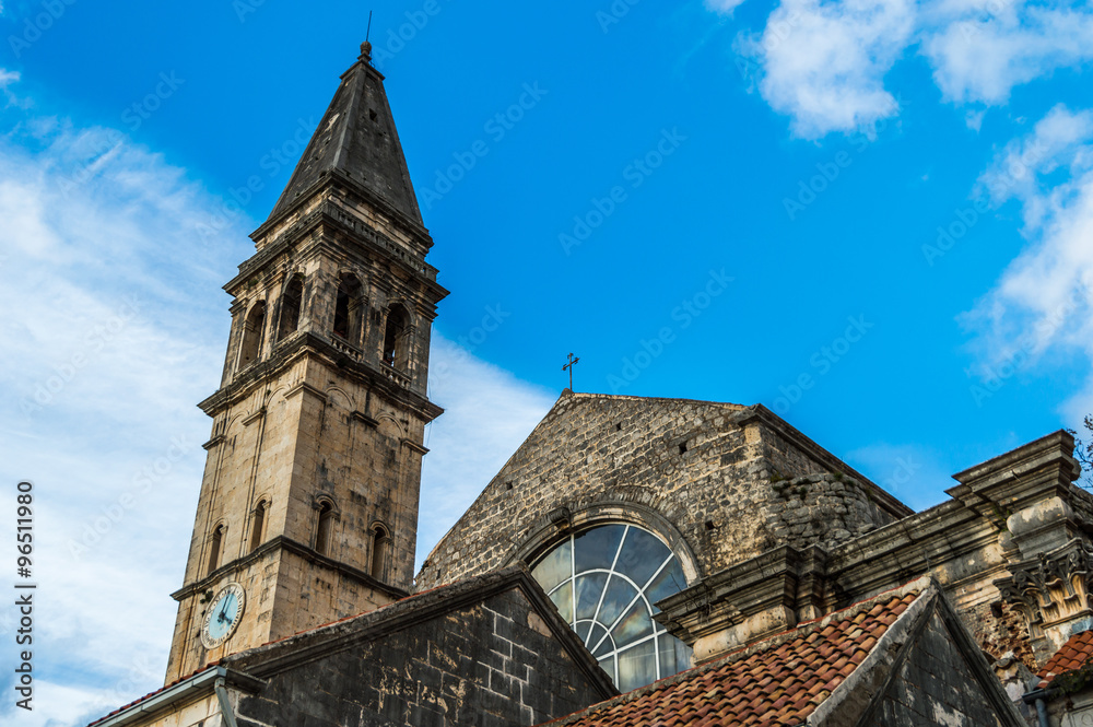 St. Nickolas cathedral and belfry, Perast, Montenegro