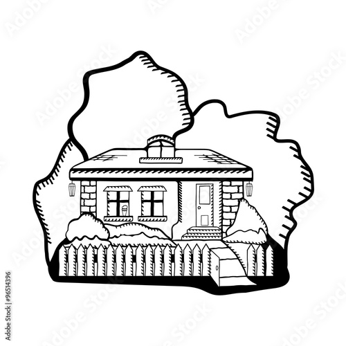 cartoon house illustration