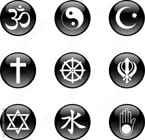 Religious Symbols
Set of vector graphic glossy buttons representing the main Religions.