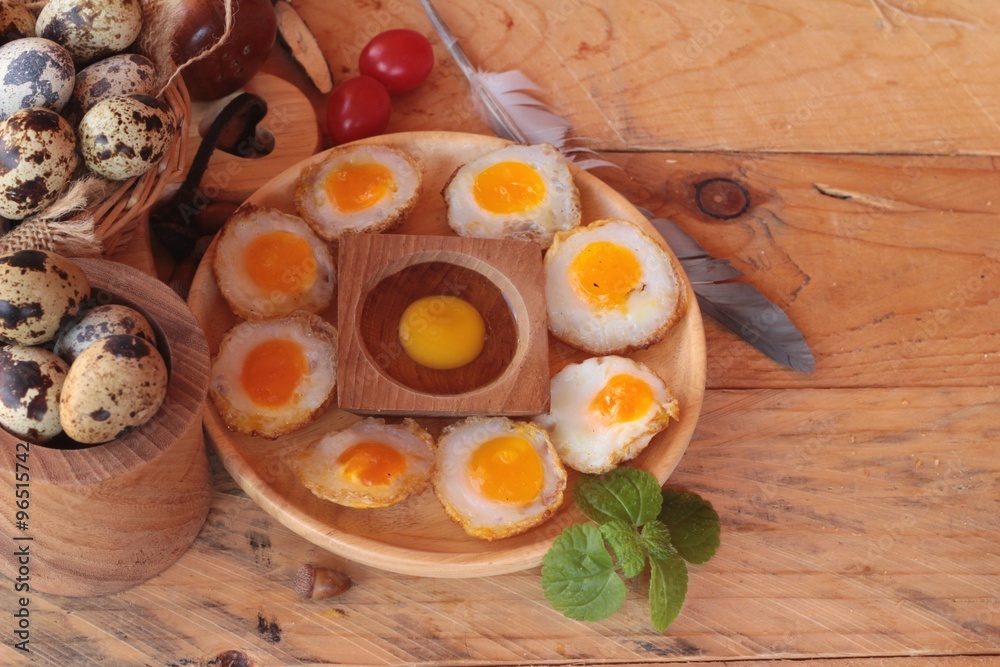 Quail eggs and fried quail eggs of delicious. Quail eggs and fried quail eggs of delicious.
