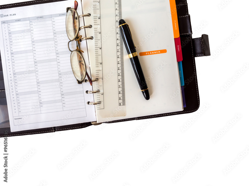 note book paper with pen and glasses note book paper with pen and glasses