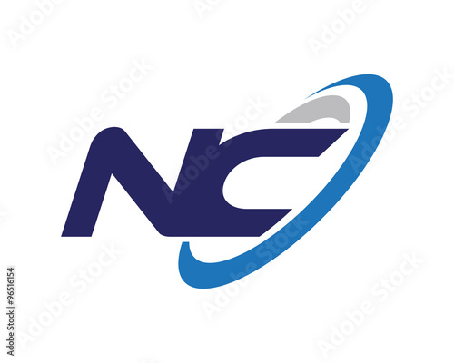 NC Letter Swoosh Company Logo